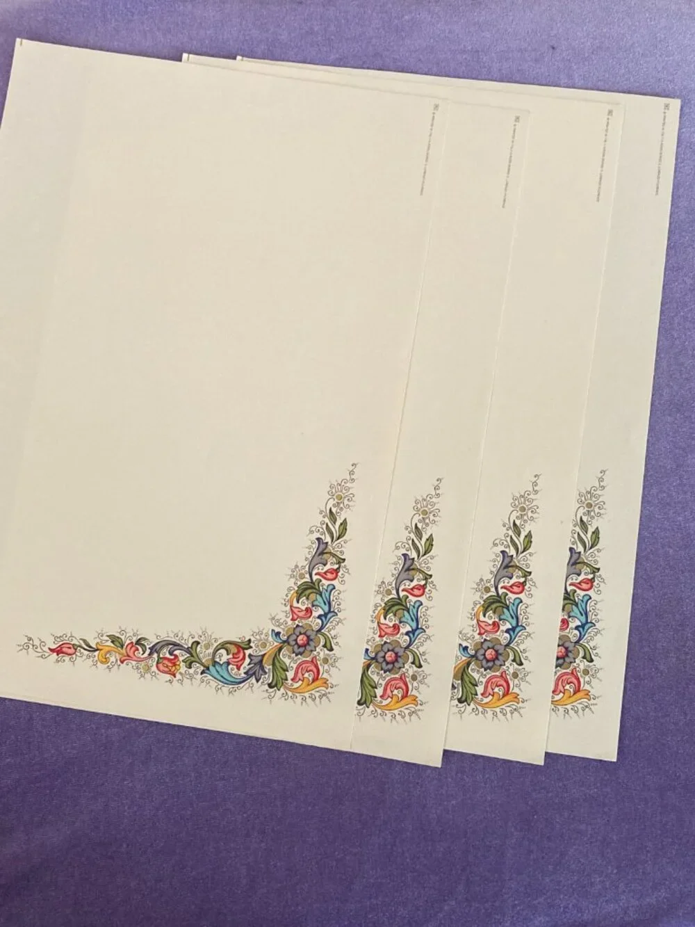 Vintage Italian Florentine Stationery - 4 Sets